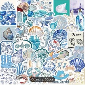 50 Ocean-Themed Stickers